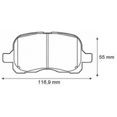 572468B BENDIX Комплект тормозных колодок, дисковый тормоз