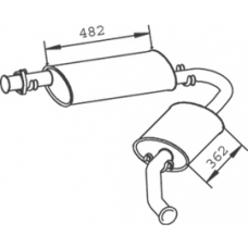 33310 DINEX Средний / конечный глушитель ог