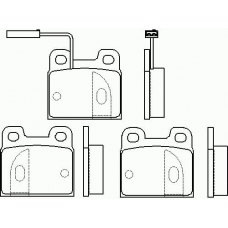 MDB1911 MINTEX Комплект тормозных колодок, дисковый тормоз