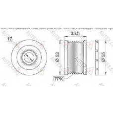 654301 AUTEX Механизм свободного хода генератора