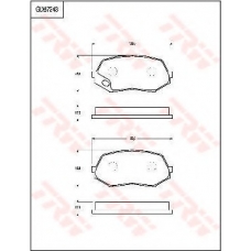 GDB7243 TRW Комплект тормозных колодок, дисковый тормоз