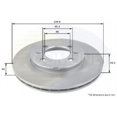 ADC1313V COMLINE Тормозной диск