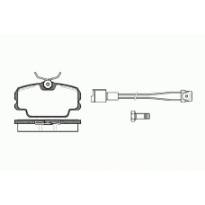 0145 11 KAWE Комплект тормозных колодок, дисковый тормоз