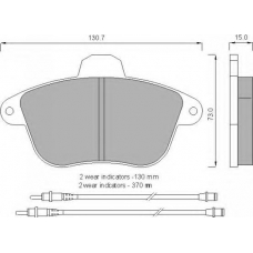 557281 ROULUNDS Комплект тормозных колодок, дисковый тормоз