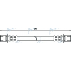 HOS3043 APEC Тормозной шланг