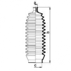 83868 SPIDAN Пыльник, рулевое управление