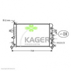31-1734 KAGER Радиатор, охлаждение двигателя