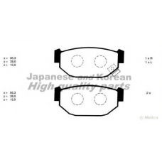 S014-07 ASHUKI Комплект тормозных колодок, дисковый тормоз