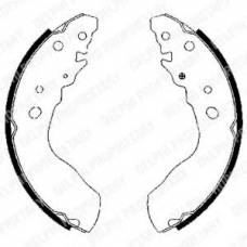 LS1845 DELPHI Комплект тормозных колодок