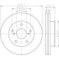 MDC2322 MINTEX Тормозной диск