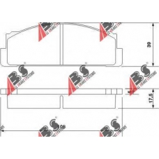 36004 ABS Комплект тормозных колодок, дисковый тормоз