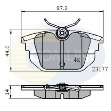 CBP01012 COMLINE Комплект тормозных колодок, дисковый тормоз