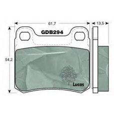 GDB294 TRW Комплект тормозных колодок, дисковый тормоз