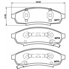 P 07 003 BREMBO Комплект тормозных колодок, дисковый тормоз