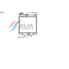DU2034 AVA Радиатор, охлаждение двигателя