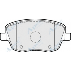 PAD1178 APEC Комплект тормозных колодок, дисковый тормоз