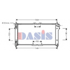 111000N AKS DASIS Радиатор, охлаждение двигателя