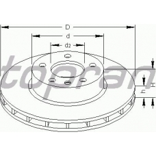 200 939 TOPRAN Тормозной диск