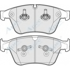 PAD1681 APEC Комплект тормозных колодок, дисковый тормоз