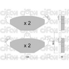 822-165-0 CIFAM Комплект тормозных колодок, дисковый тормоз