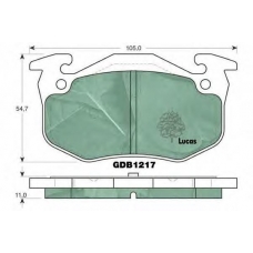 GDB1217 TRW Комплект тормозных колодок, дисковый тормоз