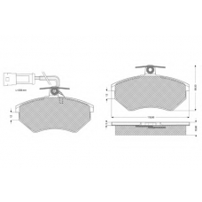 PF10111 PROCODIS FRANCE Комплект тормозных колодок, дисковый тормоз