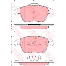 GDB1691 TRW Комплект тормозных колодок, дисковый тормоз