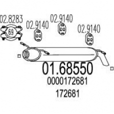 01.68550 MTS Глушитель выхлопных газов конечный