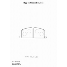 T360A35 NPS Комплект тормозных колодок, дисковый тормоз