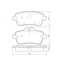 12-1538 E.T.F. Комплект тормозных колодок, дисковый тормоз