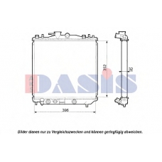 350000N AKS DASIS Радиатор, охлаждение двигателя