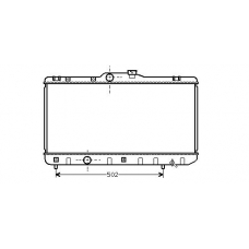 TO2188 AVA Радиатор, охлаждение двигателя