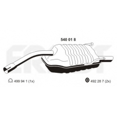 540018 ERNST Глушитель выхлопных газов конечный