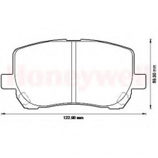 572546B BENDIX Комплект тормозных колодок, дисковый тормоз