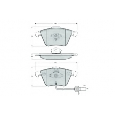 PF1423 PROCODIS FRANCE Комплект тормозных колодок, дисковый тормоз