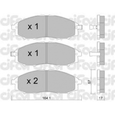 822-611-0 CIFAM Комплект тормозных колодок, дисковый тормоз