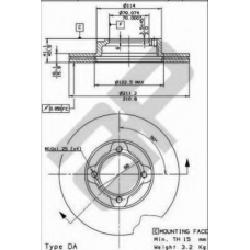 24822 METZGER Тормозной диск