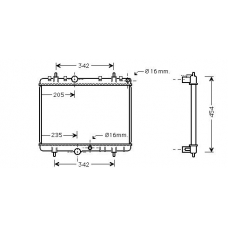 PE2241 AVA Радиатор, охлаждение двигателя