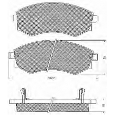 10706 BSF Комплект тормозных колодок, дисковый тормоз