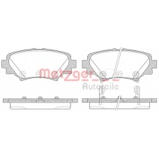 1570.02 METZGER Комплект тормозных колодок, дисковый тормоз