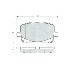 PF1611 PROCODIS FRANCE Комплект тормозных колодок, дисковый тормоз