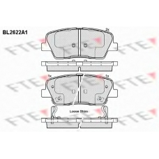 BL2622A1 FTE Комплект тормозных колодок, дисковый тормоз