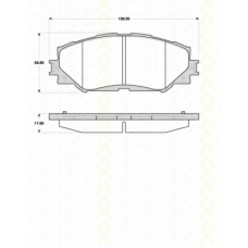 8110 13070 TRISCAN Комплект тормозных колодок, дисковый тормоз