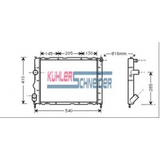 0918001 KUHLER SCHNEIDER Радиатор, охлаждение двигател