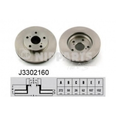 J3302160 NIPPARTS Тормозной диск