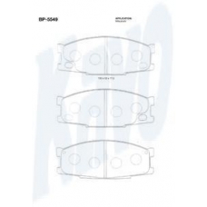 BP-5549 KAVO PARTS Комплект тормозных колодок, дисковый тормоз