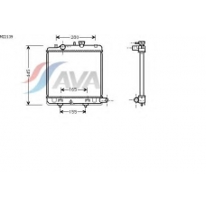 MZ2139 AVA Радиатор, охлаждение двигателя