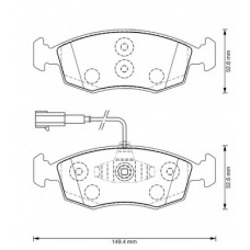 573367B BENDIX Комплект тормозных колодок, дисковый тормоз