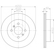MDC1672 MINTEX Тормозной диск
