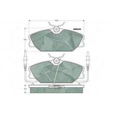 GDB425 TRW Комплект тормозных колодок, дисковый тормоз